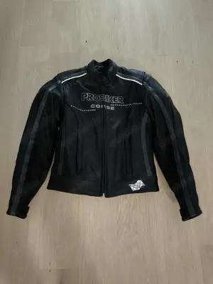 Probiker Leder Motorradjacke Gr. 34, schwarz Bild 2
