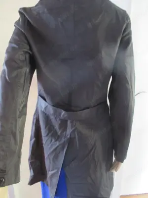 Allwetter Regen Sommer Übergang Trench- Coat Mantel INSCENE Gr. 34- 36  XS- S schwarz Gothic Bild 5