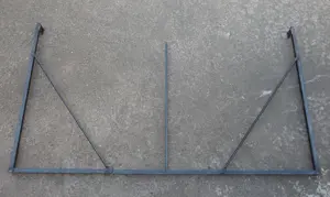 Seitenteil aus Metall, Eisen Vierkantrohr Streben Stahl Nutzeisen Metallrohr Metallstreben Upcycling Bild 4