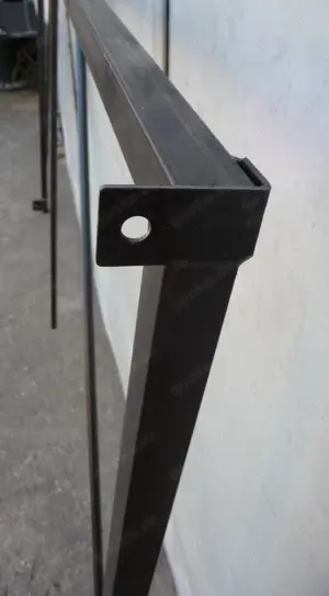 Seitenteil aus Metall, Eisen Vierkantrohr Streben Stahl Nutzeisen Metallrohr Metallstreben Upcycling Bild 8