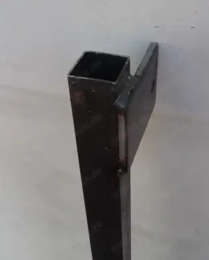 Seitenteil aus Metall, Eisen Vierkantrohr Streben Stahl Nutzeisen Metallrohr Metallstreben Upcycling Bild 9