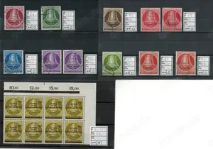 Berlin: Freiheitsglocke, versch. Briefmarken (252 Euro Michel)