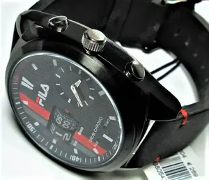 Fila Chronograph Uhr Herren Edelstahl Leder NEU Bild 3