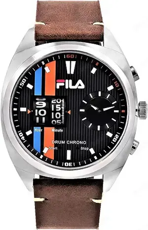 Fila Chronograph Uhr Herren Edelstahl Leder NEU Bild 5