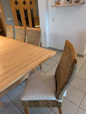 4 Esszimmerstühle - Ratanstühle Bild 4