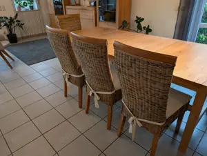 4 Esszimmerstühle - Ratanstühle Bild 2