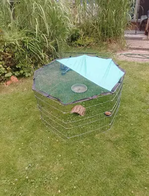  Freigehege 8 eckig,8 Elemente a 58x57cm mit Sonnenschutz neu