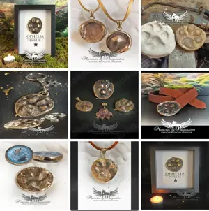 Original Pfotenabdruck als Schmuck ,Gürtelschnalle und mehr - Erinnerungen aus Goldschmiedehand