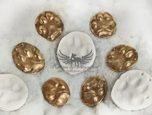 Original Pfotenabdruck als Schmuck ,Gürtelschnalle und mehr - Erinnerungen aus Goldschmiedehand Bild 6