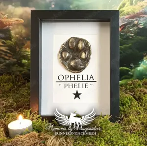 Original Pfotenabdruck als Schmuck ,Gürtelschnalle und mehr - Erinnerungen aus Goldschmiedehand Bild 8