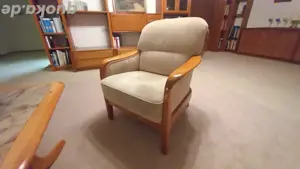 2 Vintage Sessel aus Massivholz   Mid-Century Modern Stil