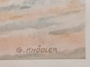 Zeichnung  aus dem Weinort Remstal  Grunbach Bild 2