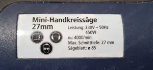 Praktische Mini-Handkreissäge mit Zubehör im praktischen Koffer Bild 2
