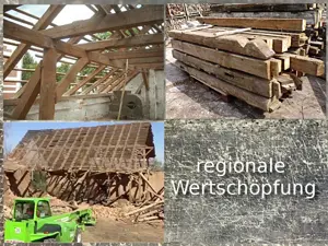 Tiny house Ferienhaus Gartenlaube Nachhaltig wohnen Altholz Restbaustoffe alte Dachziegel Altziegel  Bild 6