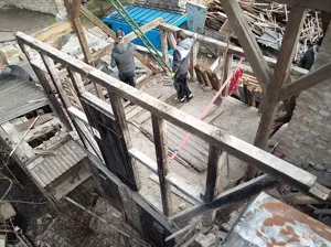 Tiny house Fachwerk haus Garten Hütte Rückbau komplett Dokumentation Wiederverwendung nachhaltig  Al Bild 9