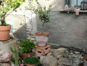 Pflanzenständer Blumentopf Untergestell Garten Konsole Beistelltisch Blumentreppe alte Ziegel Backst Bild 7