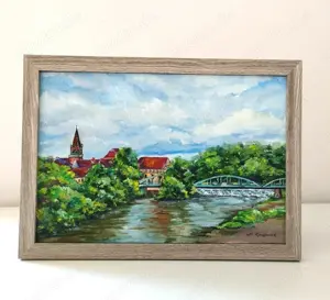 Ölgemälde "Rotenburg", 20*30 cm  Bild 2