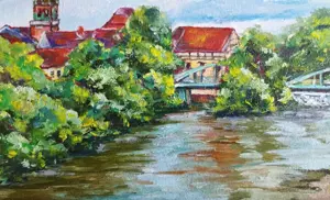 Ölgemälde "Rotenburg", 20*30 cm  Bild 4