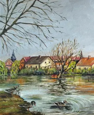 Ölgemälde auf Leinwand, 25*30 cm "Eschwege"