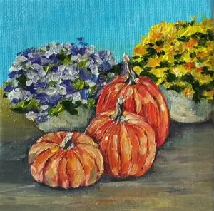 Ölgemälde auf Leinwand, 10*10 cm Bild 2