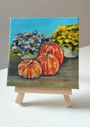 Ölgemälde auf Leinwand, 10*10 cm