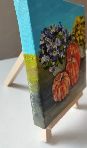 Ölgemälde auf Leinwand, 10*10 cm Bild 4