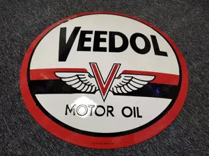 Veedol - Emaille Schild, Email, Reklame, Werbung, 20er Jahre