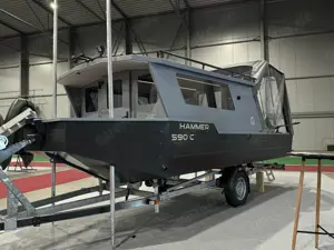 Aluminium Angelboot mit Kabine, Aluminium Boot Hammer, neu