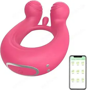Penis Ring Vibrator Mit 10 Modi Cockringe Klitoris Stimulator (Rosa) Bild 2
