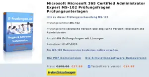 MS-102 PDF Prüfungsfragen deutsch