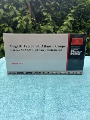 CMC - Bugatti Typ 57 SC Atlantic Coupé 1:18 Schwarz - in OVP Bild 2