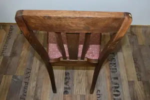 Holzstühle, klassisch - 3 Stück - neuer Bezug in Altrosa - Saisonangebot! Bild 5