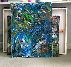 Acrylgemälde Abstrakt auf Leinwand Unikat  60x80  Bild 3