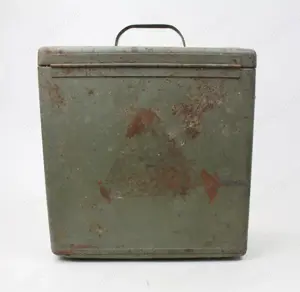 Original Packtasche Blechkiste Wehrmacht Motorrad BMW Zündapp 1943 Dachbodenfund