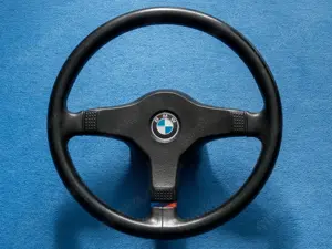 BMW E30 Lenkrad, M-Technik, Leder, 370mm, KBA70076, Nabe BMW 11528964