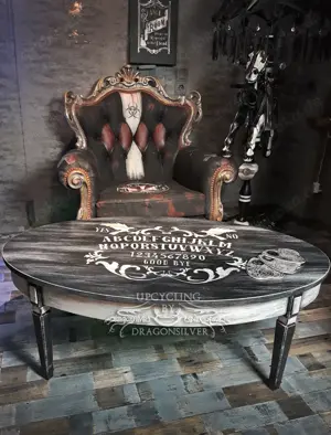 Seance Ouija Tisch Wohnzimmertisch unberufen, frei von Energien - Unikat mit guten Energien gefertig