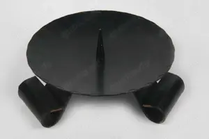 Kerzenständer-Halter Schmiedeeisen f. Stumpenkerze 3 Füße   12 vintage 60er