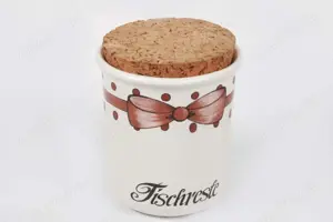 Tischreste Keramikbehälter Aufbewahrungsdose m. Korkdeckel   12 vintage 80er                        