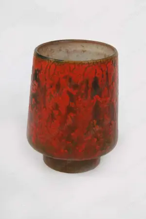 Vase Keramik Lavarot Rostfarben H12cm   7,5cm vintage 60 70er                                       