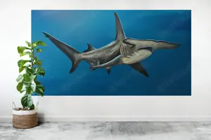 Wandbild XXL Hammerhai UNIKAT Acrylgemälde auf Holz - Unikat aus Künstlerhand