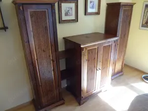 Wohnwand, Kolonialstil, Holz, B 245 cm