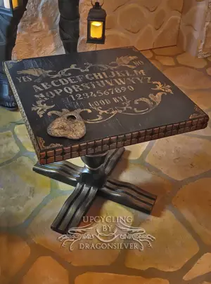 Seance Tisch, Ouija Tisch, Beistelltisch Vintage Stil ,Tabaktisch - unberufen, unbespielt - Unikat