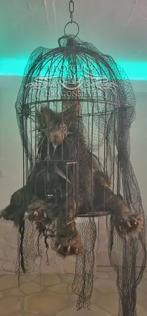 Frankensteins Frankenkitty Igor by Dragonsilver Katzenfigur Katzen Künstlerpuppe in Käfig