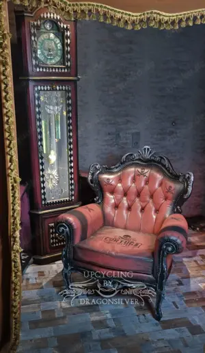 Piraten Barock Sessel Upcycling Unikat Whiskey Pirat kolonial - Unikat Recycling Bild 5