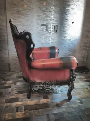 Piraten Barock Sessel Upcycling Unikat Whiskey Pirat kolonial - Unikat Recycling Bild 6