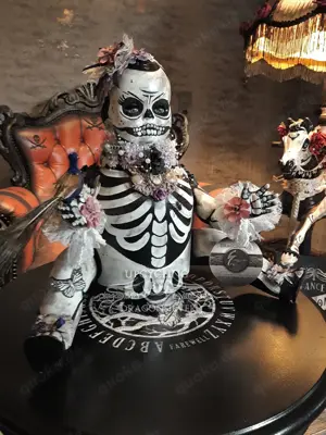 Dia de los muertos - Geheimversteck Sorgenfresser Trojaner Gothic Doll - Lilli - Mixed Media Unikat
