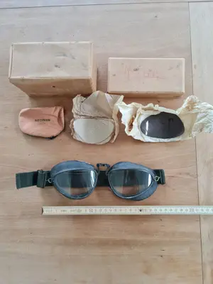 Fliegerbrille Pilotenbrille, Wehrmacht Luftwaffe, Me 109, FW 190, WK II, WW II Bild 6