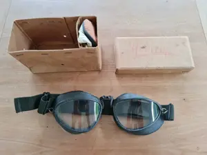 Fliegerbrille Pilotenbrille, Wehrmacht Luftwaffe, Me 109, FW 190, WK II, WW II