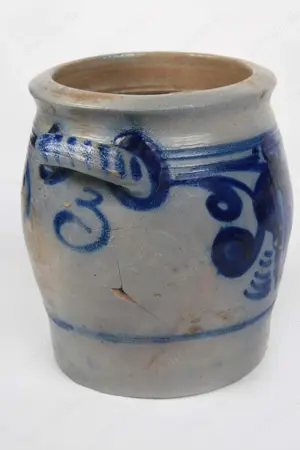 Steinguttopf Rumtopf Einlege-Vorrats-Schmalz-Zwiebel-Gurkentopf  16 H20 defekt 60er vintage