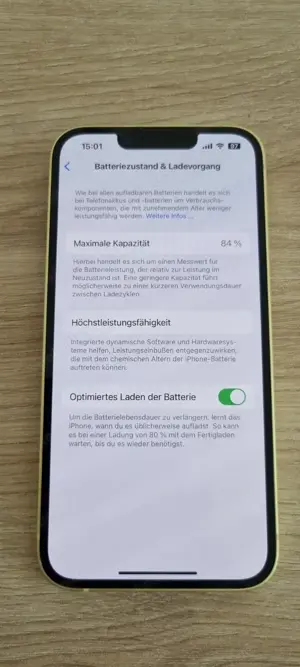 Apple iPhone 14 128GB iOS Mobile Smartphone Handy Gelb Yellow - Wie Neu Bild 7
